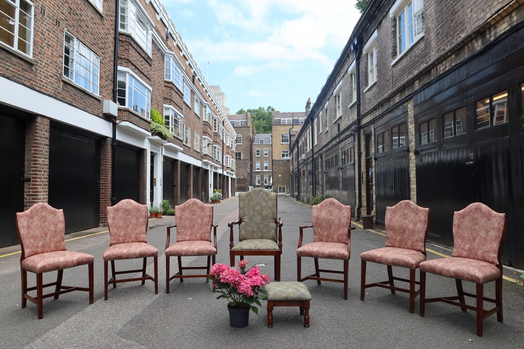 Finished dining chairs after Central London reupholstery