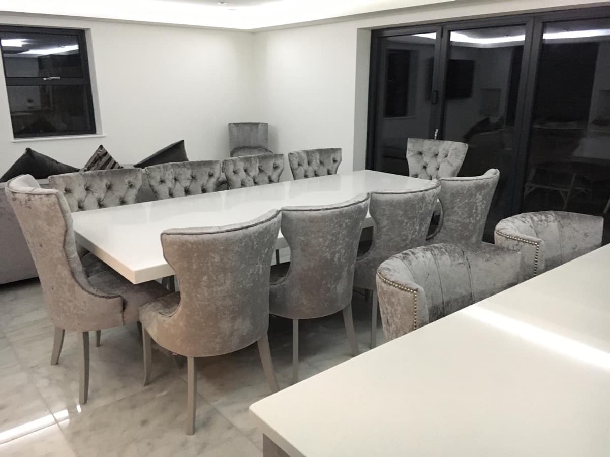 Winged Button-Back Chair - Carra dining chairs - Carra Buttoned Dining Chair