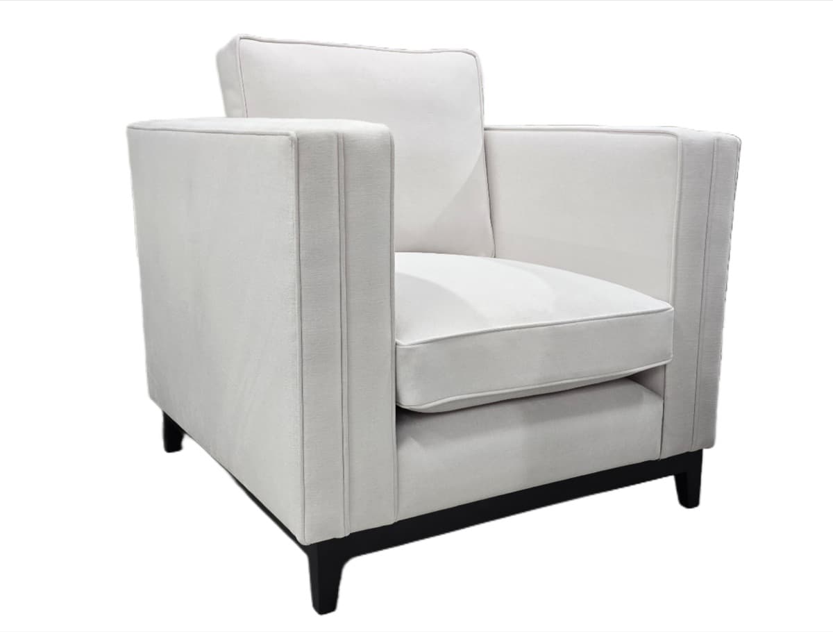 Boxy Club Armchair - Connaught Deluxe Armchair Angle - Signature Furniture