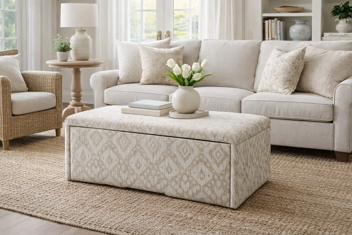 Storage Bench Ottoman - Hatfield Storage Stool Gallery Signature Furniture