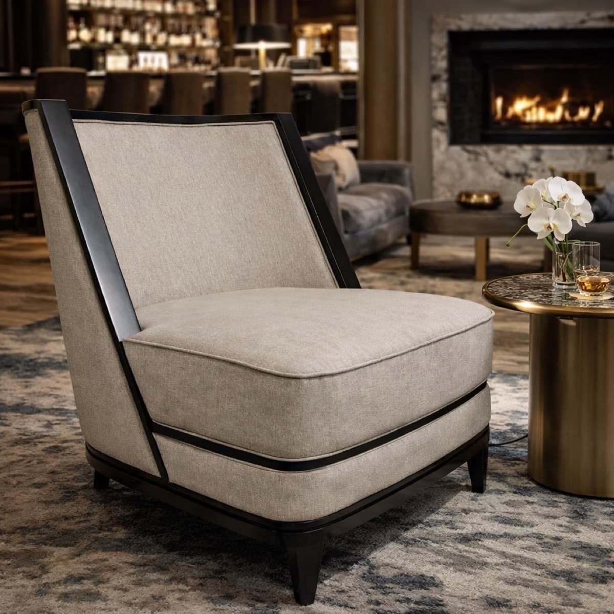 Art Deco Slipper Chair - Marcus Occasional Chair 2 - Signature Furniture