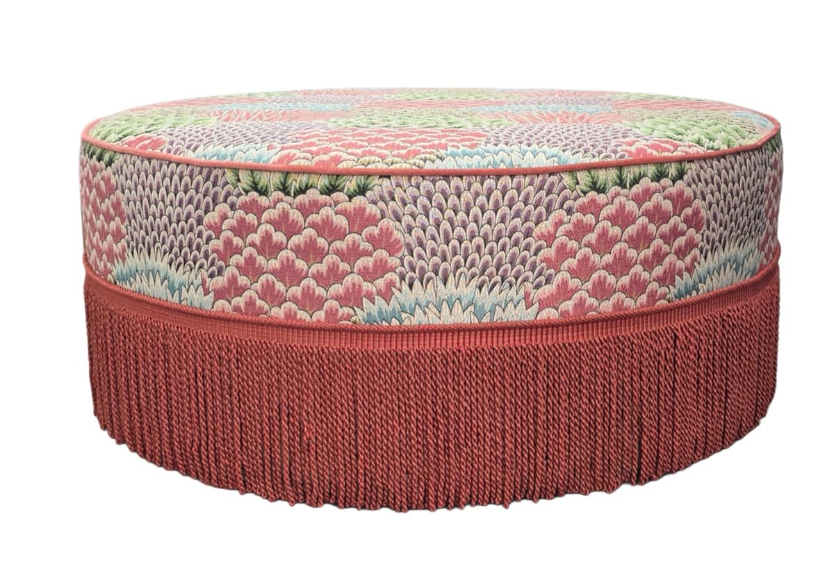 Round Drum Footstool - Melanie Footstool Signature Footstool.