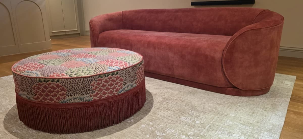 Round Drum Footstool - Melanie Footstool Gallery - Signature Footstool.