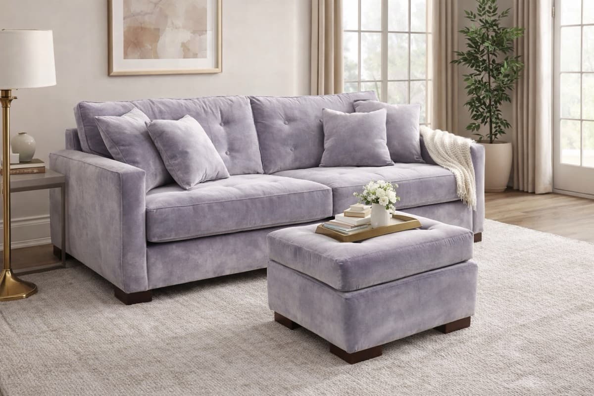 Compact Storage Ottoman - Sebastian Footstool Gallery Signature Footstool.