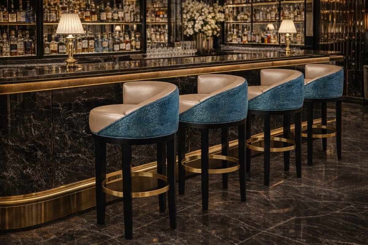 Drum Pedestal Barstool - Turin Barstool Gallery