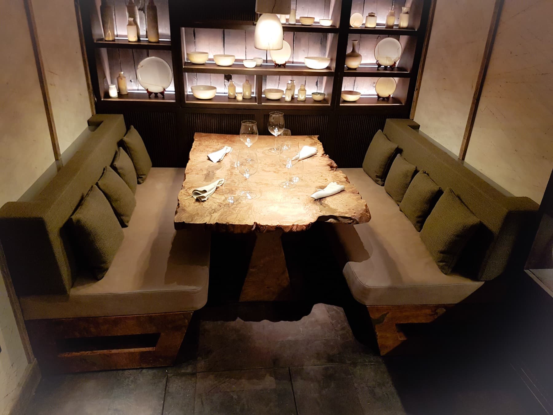 Commercial banquette and booth upholstery for a London interiors project