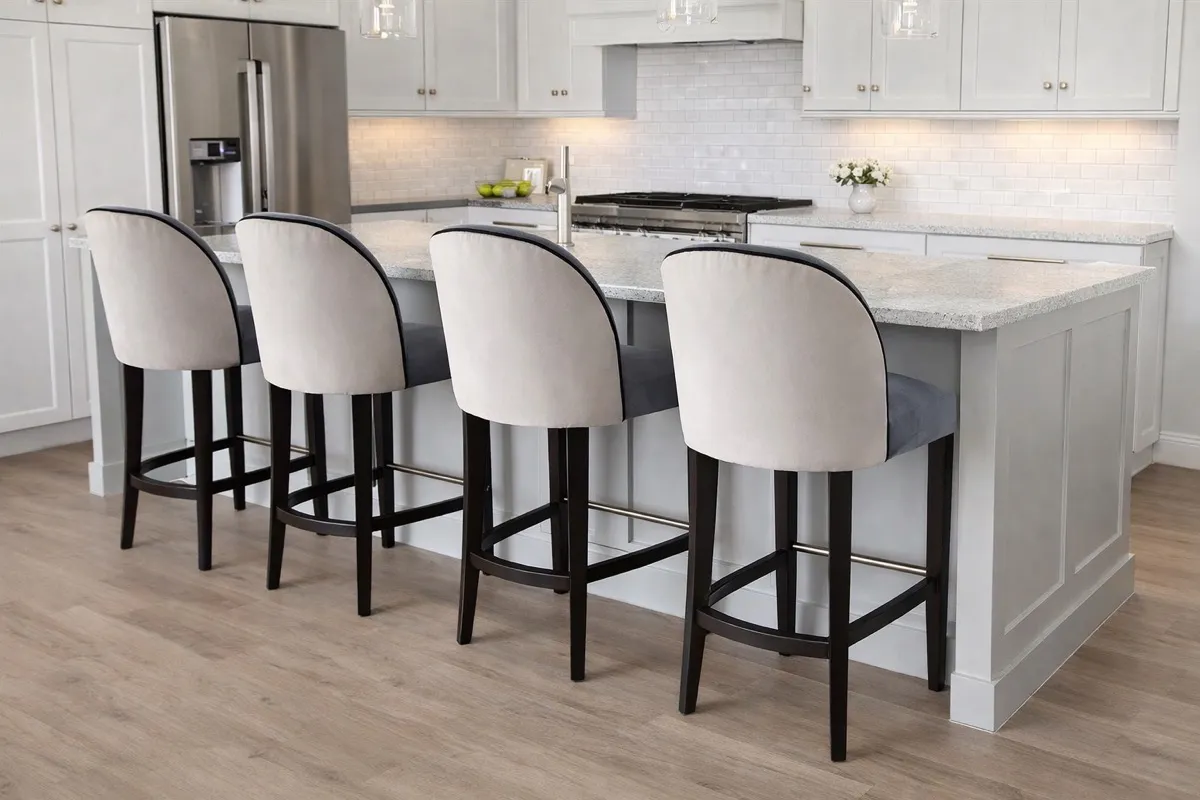 Harrison barstool with fabric seat