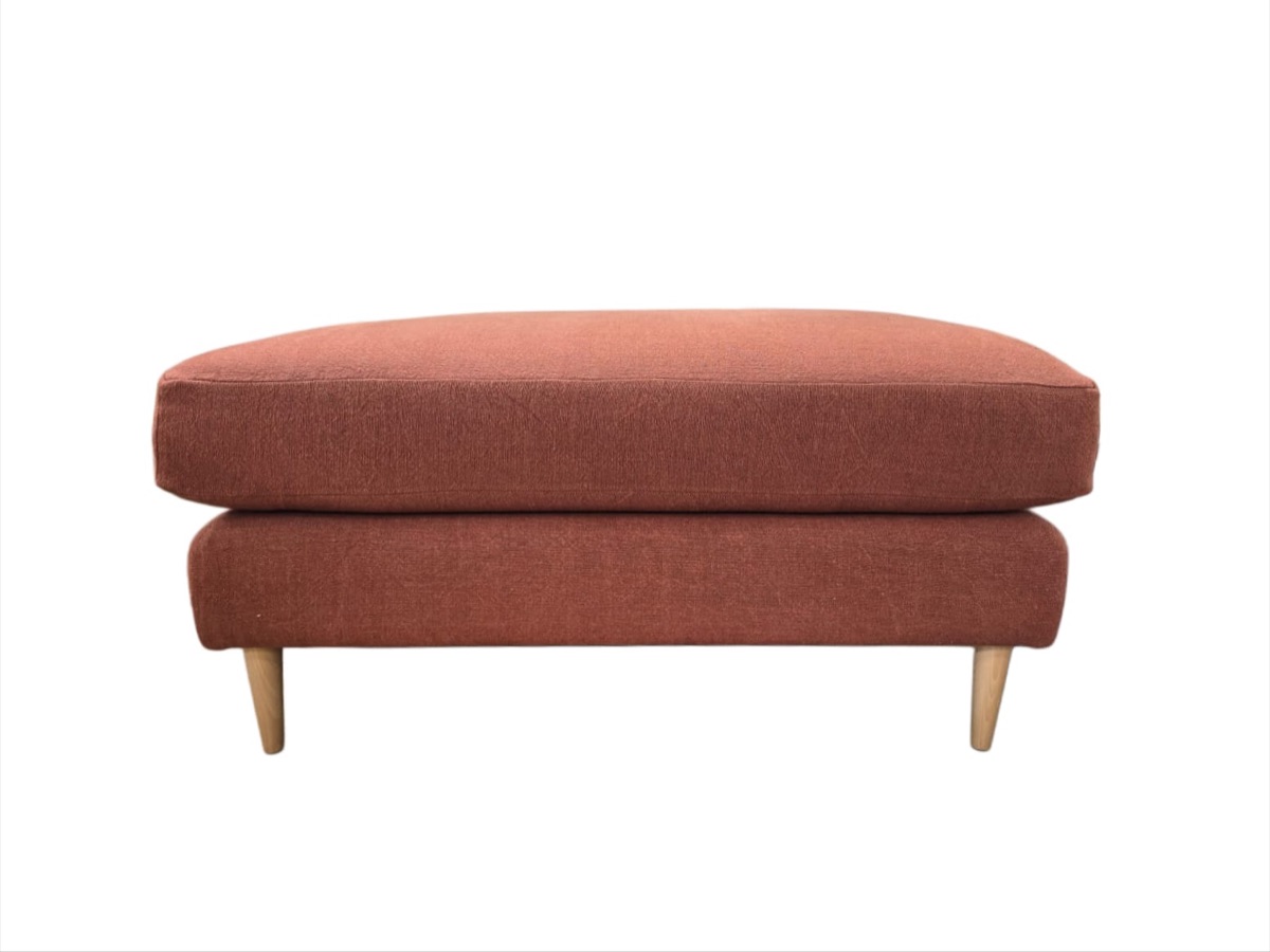 Mid-Century Padded Ottoman