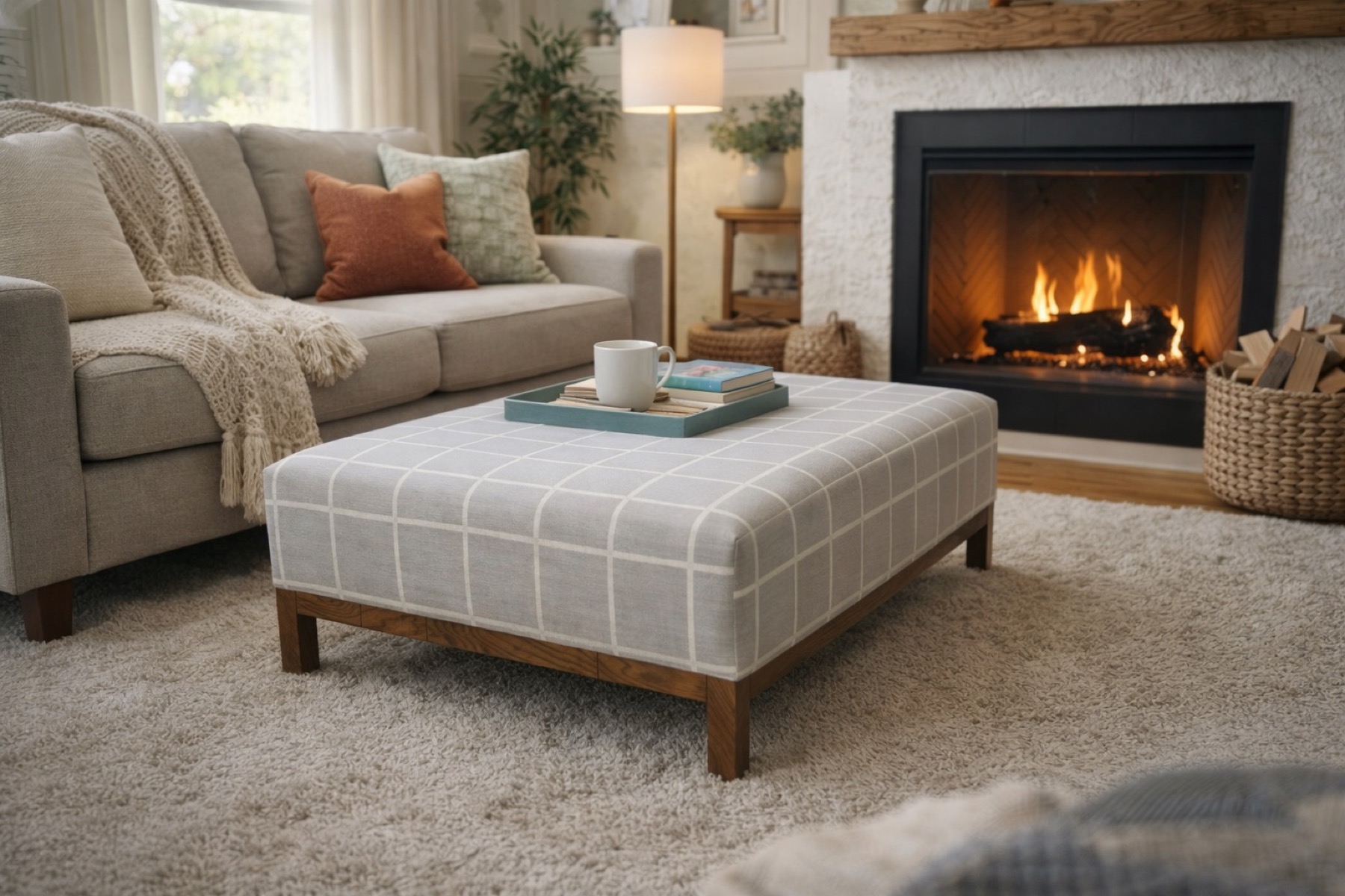 Large Square Ottoman - Brecon Footstool Gallery