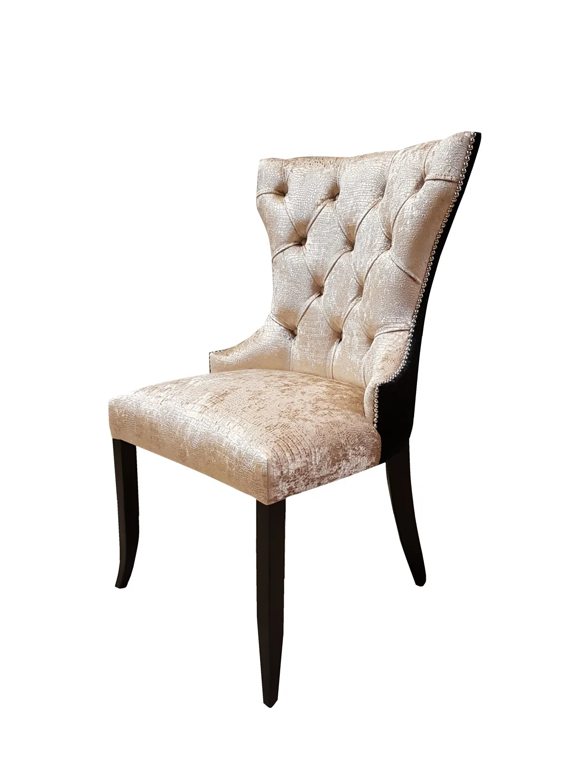 Winged Button-Back Chair