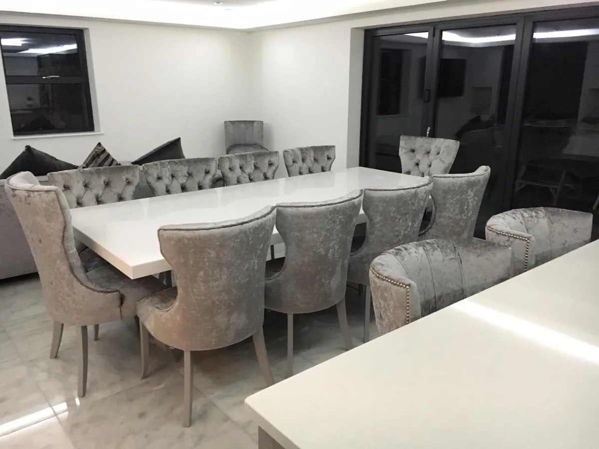 Winged Button-Back Chair - Carra dining chairs - Carra Buttoned Dining Chair