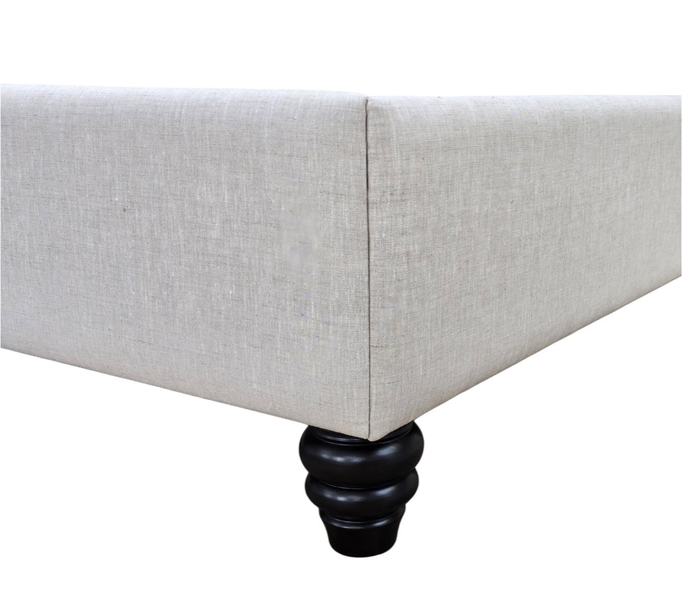 Chelsea upholstered bed with deep-buttoned headboard