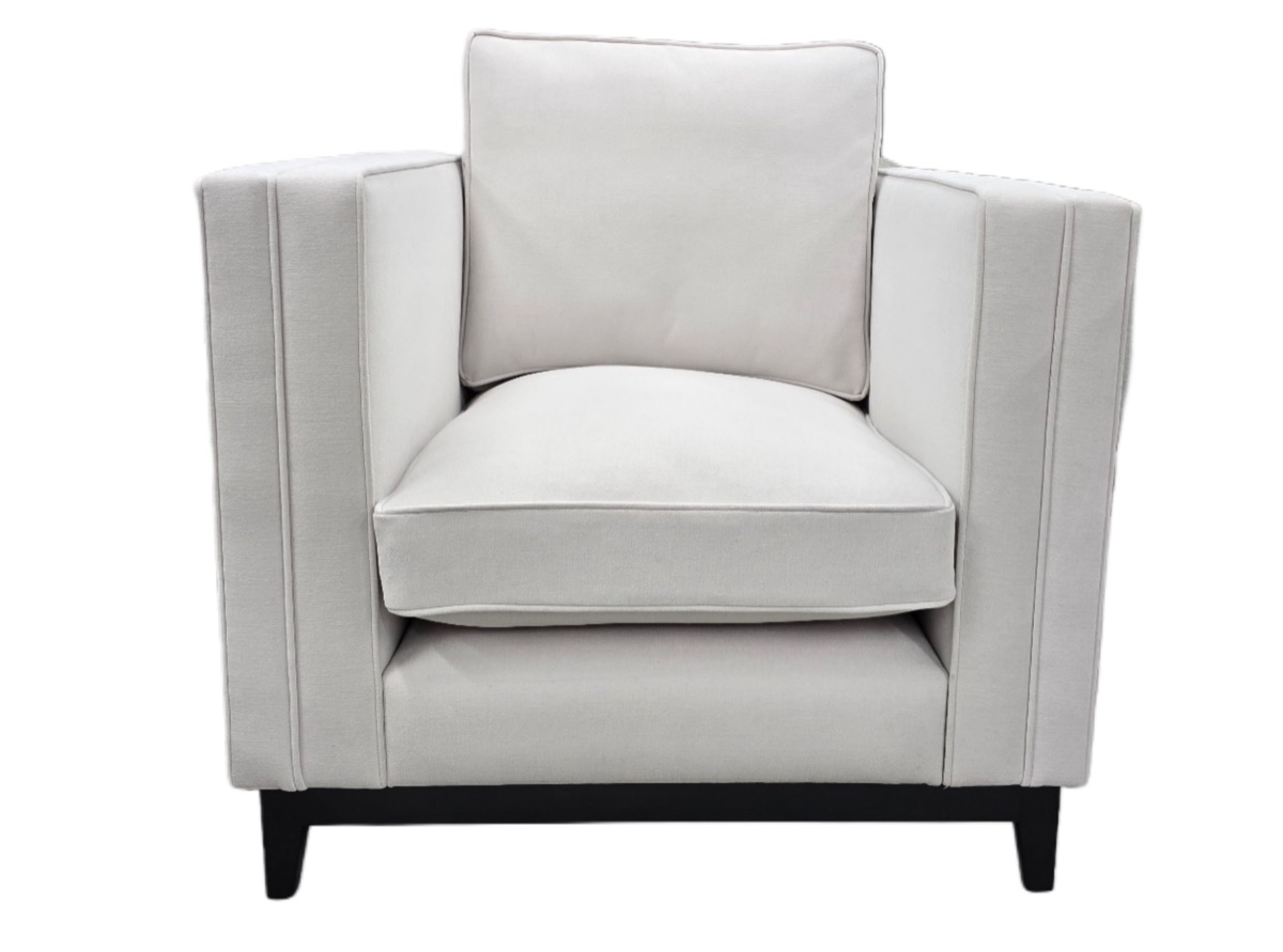 Boxy Club Armchair - Connaught Deluxe Armchair Angle 3 - Signature Furniture