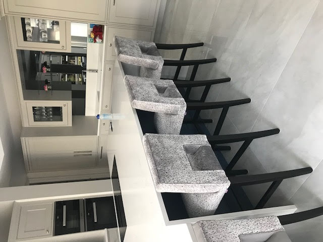 Barstools in a commercial bar setting