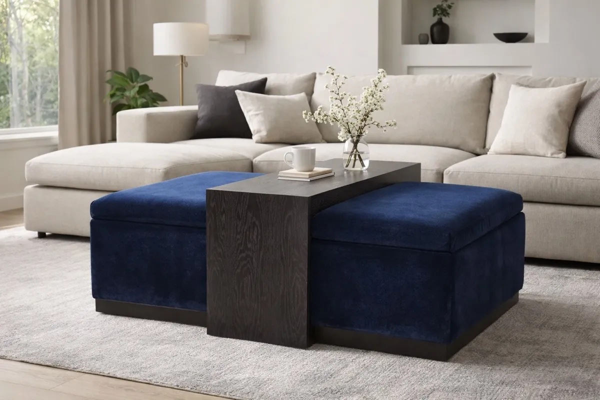Storage Lift Ottoman - Genoa Footstool with up and over Gallery