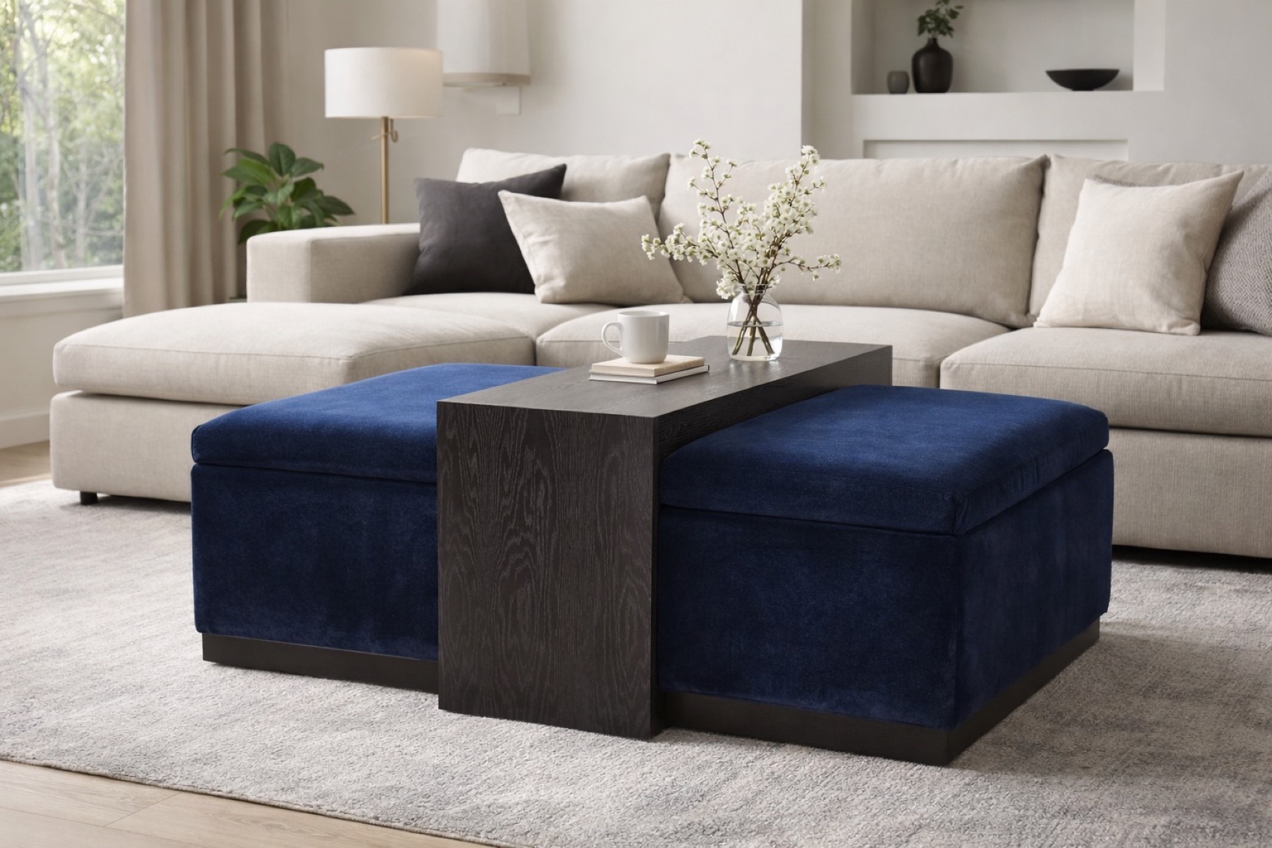 Storage Lift Ottoman - Genoa Footstool with up and over Gallery