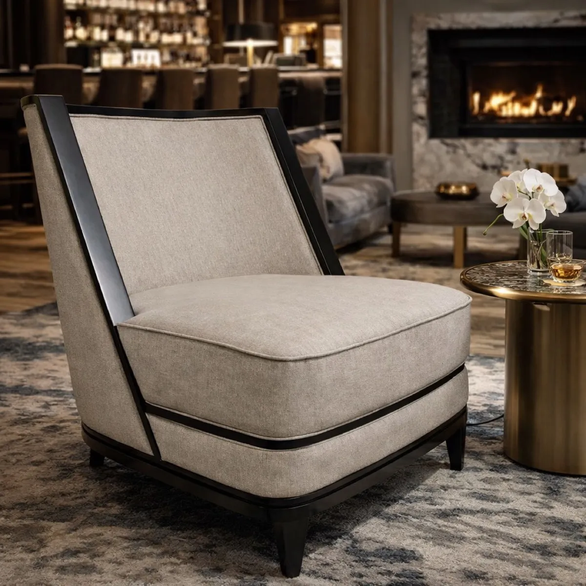 Art Deco Slipper Chair - Marcus Occasional Chair 2 - Signature Furniture