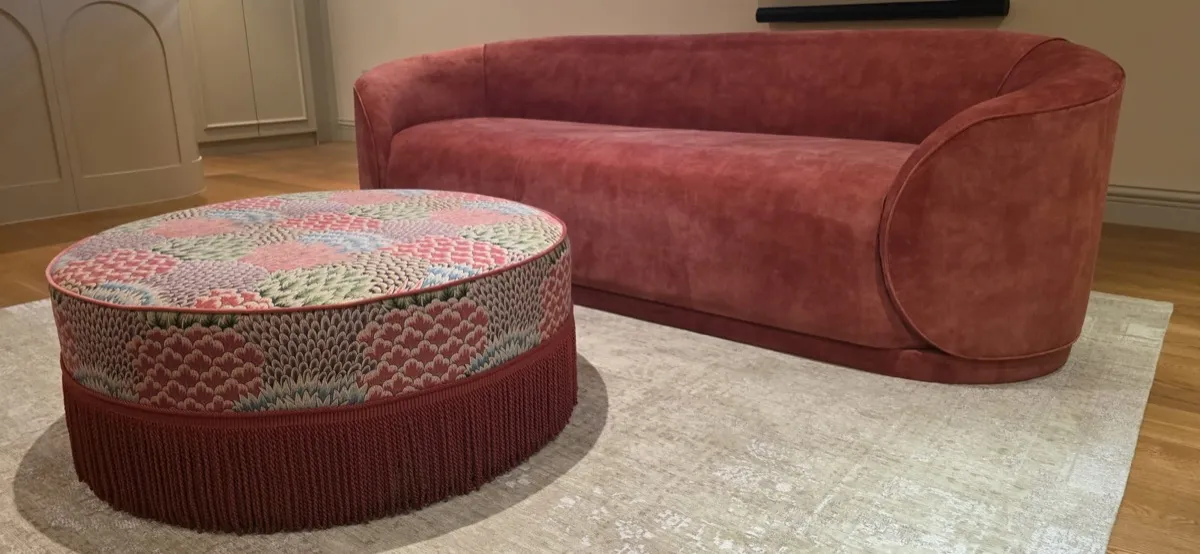 Round Drum Footstool - Melanie Footstool Gallery - Signature Footstool.