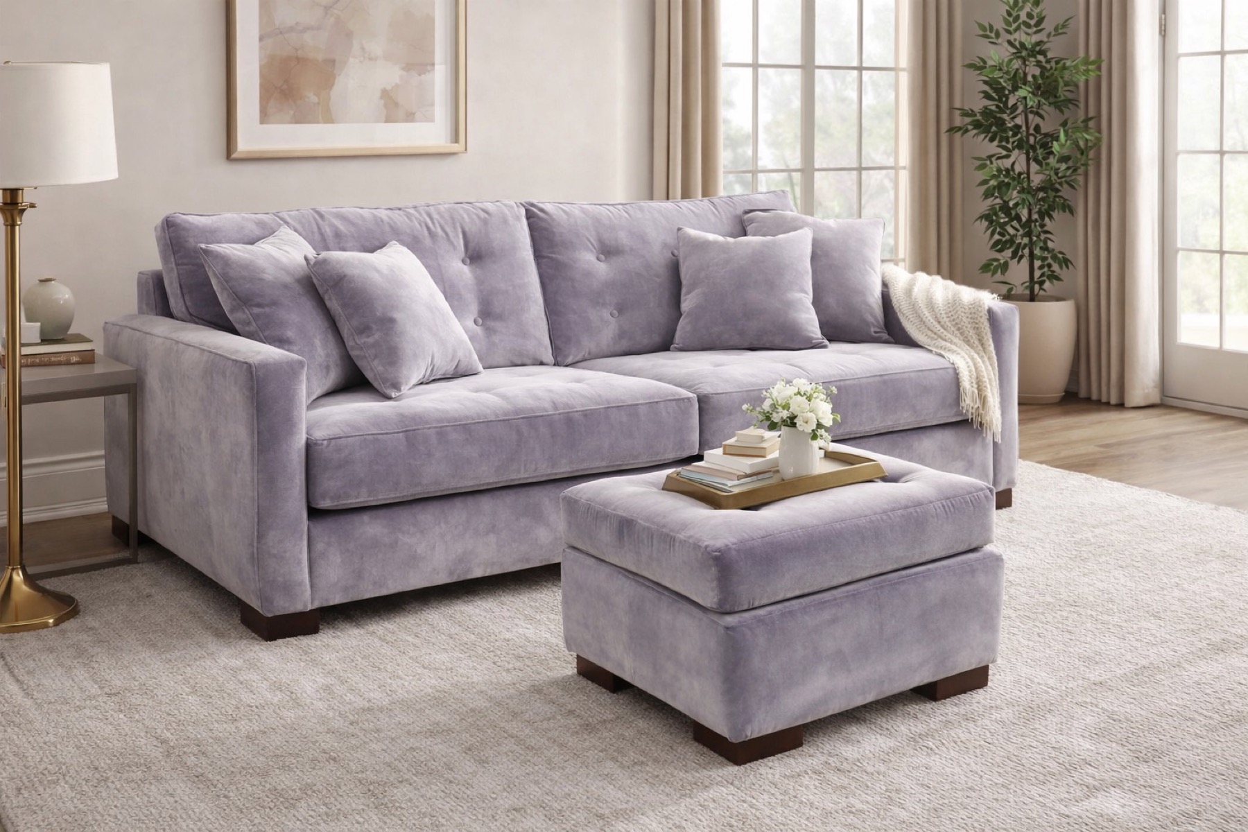 Compact Storage Ottoman - Sebastian Footstool Gallery