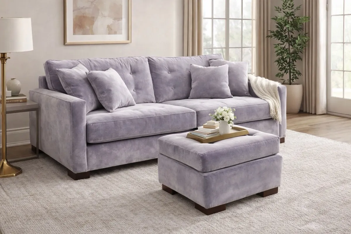 Compact Storage Ottoman - Sebastian Footstool Gallery Signature Footstool.