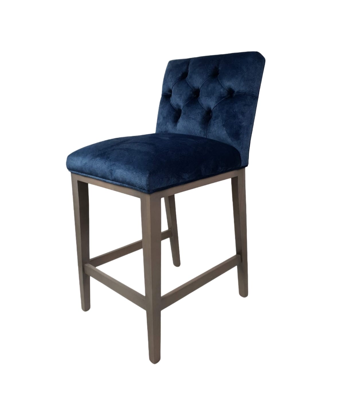 Button Back Barstool - Stock Barstool Angle